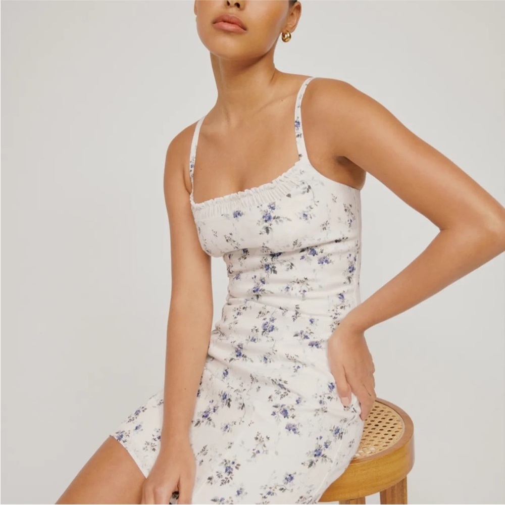 Reformation Aperol Linen Dress